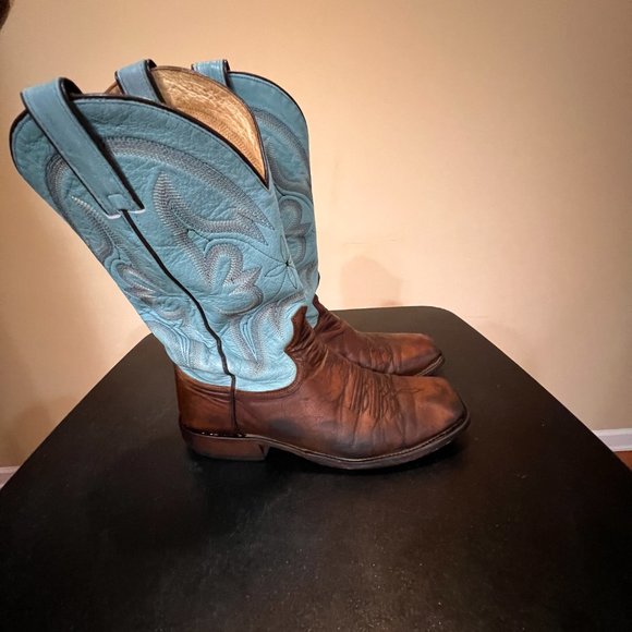 Tony Lama 10D square toe cabra foot western boot - Picture 3 of 10